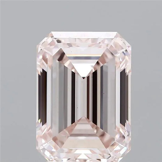 3.23ct Emerald Lab Grown Diamond (Colour Fancy Light Pink, Clarity VS1, Cut GD, IGI Certified)