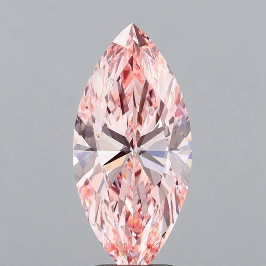 3.23ct Marquise Lab Grown Diamond (Colour Fancy Vivid Pink, Clarity VVS2, IGI Certified)