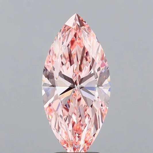 3.23ct Marquise Lab Grown Diamond (Colour Fancy Vivid Pink, Clarity VVS2, IGI Certified)