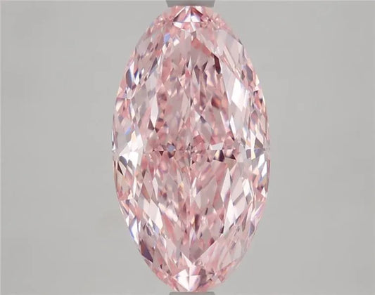 3.23ct Oval Lab Grown Diamond (Colour Fancy Vivid Pink, Clarity VVS1, IGI Certified)