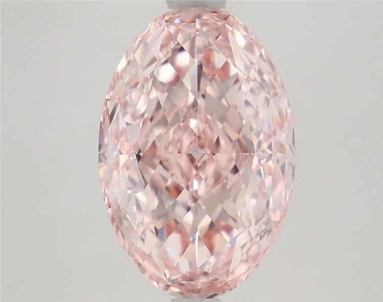3.24ct Oval Lab Grown Diamond (Colour Fancy Vivid Pink, Clarity VS1, IGI Certified)