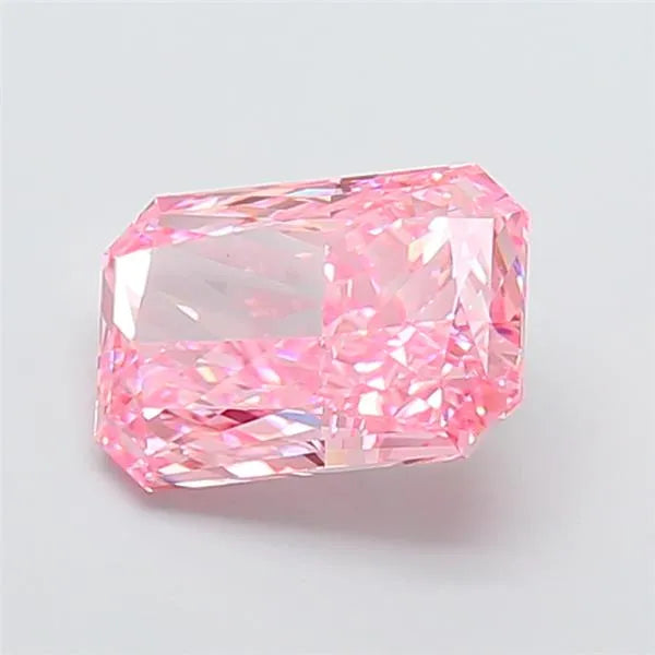 3.40ct Radiant Lab Grown Diamond (Colour Fancy Vivid Pink, Clarity VS1, IGI Certified)