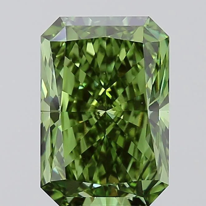 3.45ct Radiant Lab Grown Diamond (Colour Fancy Vivid Green, Clarity VS2, IGI Certified)