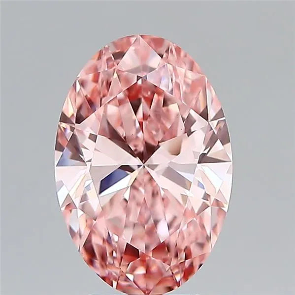 3.50ct Oval Lab Grown Diamond (Colour Fancy Vivid Pink, Clarity VS1, IGI Certified)