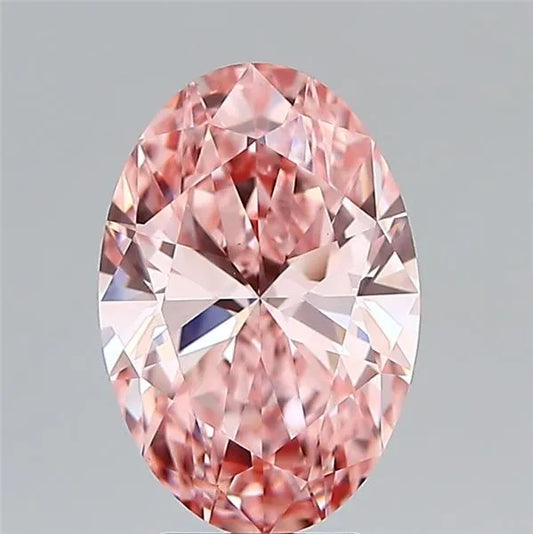 3.50ct Oval Lab Grown Diamond (Colour Fancy Vivid Pink, Clarity VS1, IGI Certified)