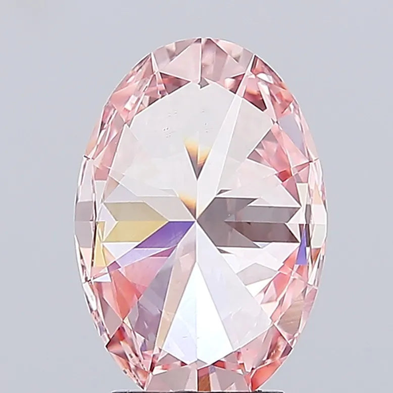 3.52ct Oval Lab Grown Diamond (Colour Fancy Vivid Pink, Clarity VS1, IGI Certified)