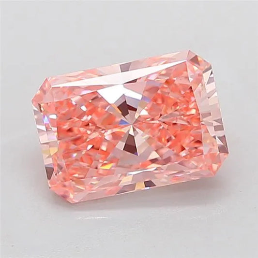 3.53ct Radiant Lab Grown Diamond (Colour Fancy Vivid Pink, Clarity VS1, IGI Certified)