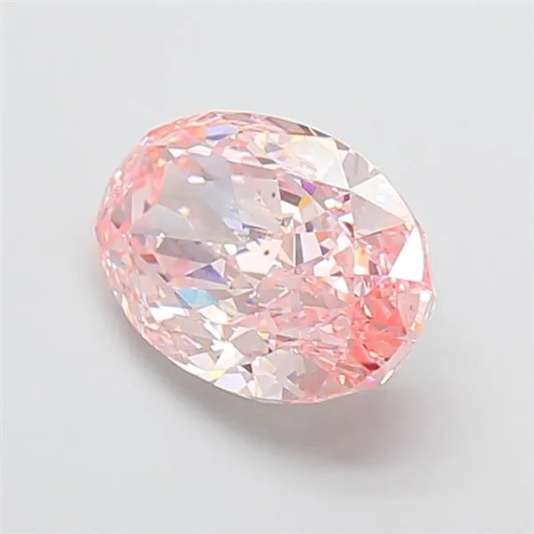 3.55ct Oval Lab Grown Diamond (Colour Fancy Intense Pink, Clarity VS2, IGI Certified)