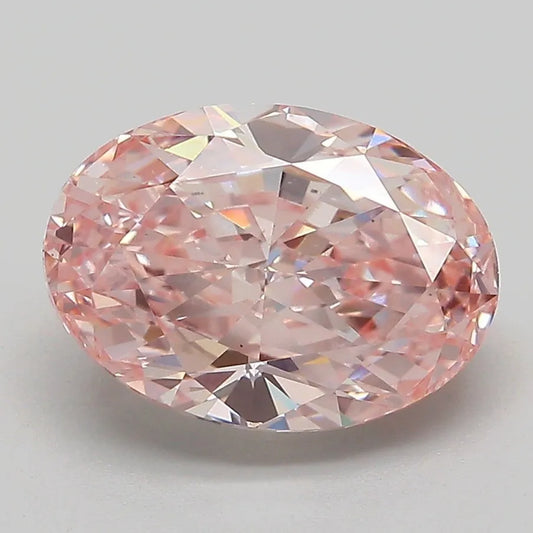 3.56ct Oval Lab Grown Diamond (Colour Fancy Intense Pink, Clarity VS2, IGI Certified)
