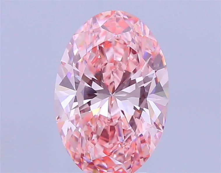 3.56ct Oval Lab Grown Diamond (Colour Fancy Vivid Pink, Clarity VS1, IGI Certified)