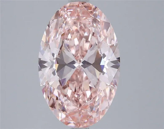 3.57ct Oval Lab Grown Diamond (Colour Fancy Vivid Pink, Clarity VS2, IGI Certified)