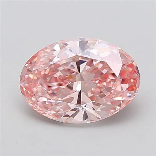 3.58ct Oval Lab Grown Diamond (Colour Fancy Intense Pink, Clarity VS1, IGI Certified)