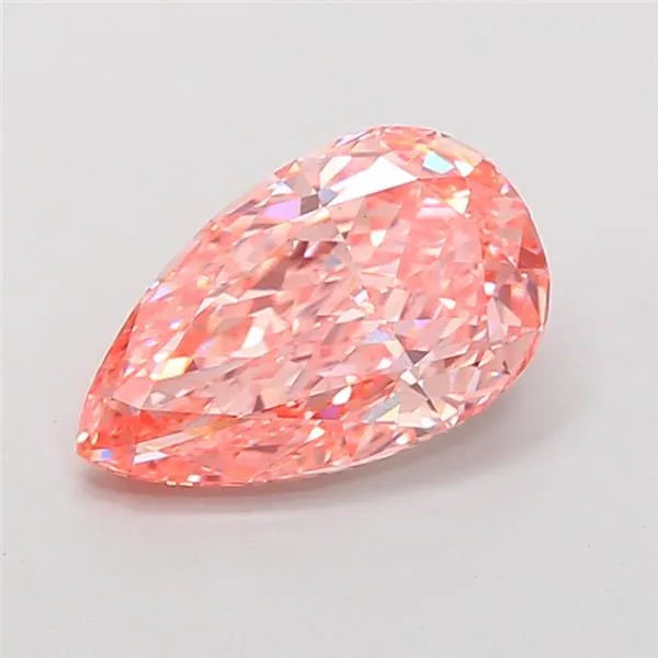 3.60ct Pear Lab Grown Diamond (Colour Fancy Vivid Pink, Clarity VS1, IGI Certified)