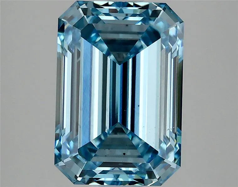 3.66ct Emerald Lab Grown Diamond (Colour Fancy Intense Blue, Clarity VS2, IGI Certified)