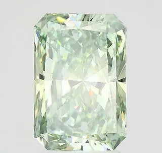 3.70ct Radiant Lab Grown Diamond (Colour Fancy Vivid Green, Clarity VS2, IGI Certified)