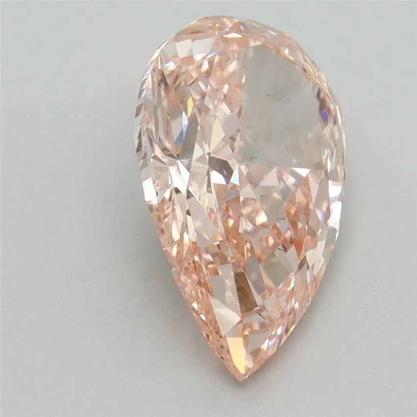 3.76ct Pear Lab Grown Diamond (Colour Fancy Vivid Pink, Clarity VS2, IGI Certified)