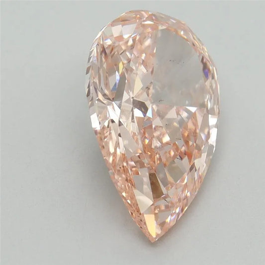 3.76ct Pear Lab Grown Diamond (Colour Fancy Vivid Pink, Clarity VS2, IGI Certified)