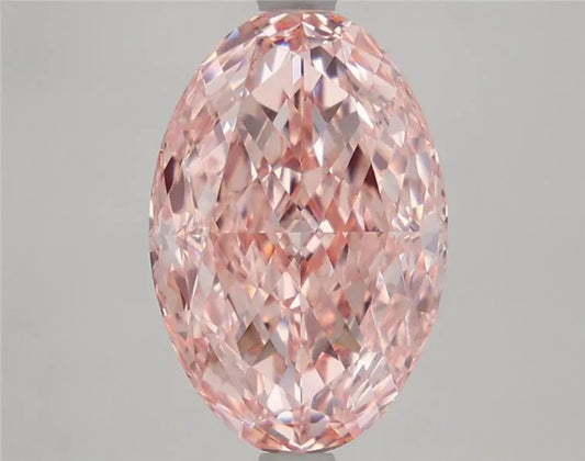 4.00ct Oval Lab Grown Diamond (Colour Fancy Vivid Pink, Clarity VVS2, IGI Certified)