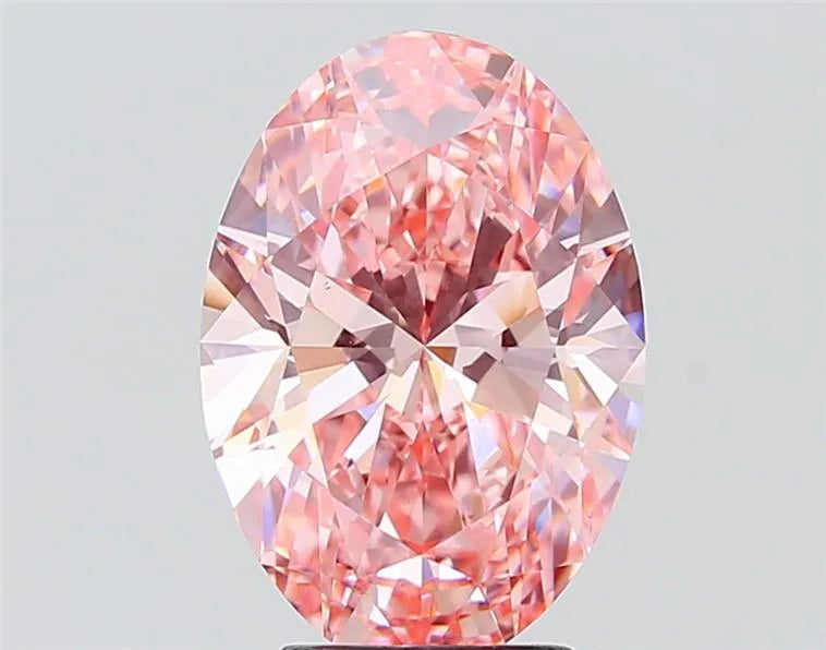 4.01ct Oval Lab Grown Diamond (Colour Fancy Vivid Pink, Clarity VS1, IGI Certified)