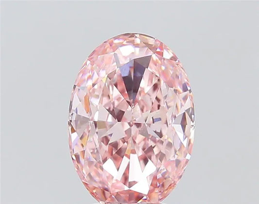 4.02ct Oval Lab Grown Diamond (Colour Fancy Intense Pink, Clarity VS1, IGI Certified)