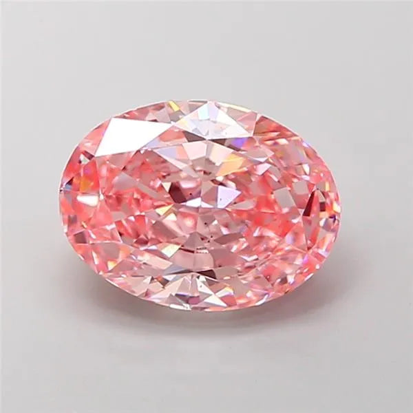 4.03ct Oval Lab Grown Diamond (Colour Fancy Vivid Pink, Clarity VS2, IGI Certified)