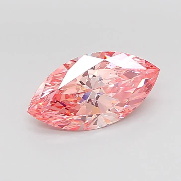 4.04ct Marquise Lab Grown Diamond (Colour Fancy Vivid Pink, Clarity VS2, IGI Certified)