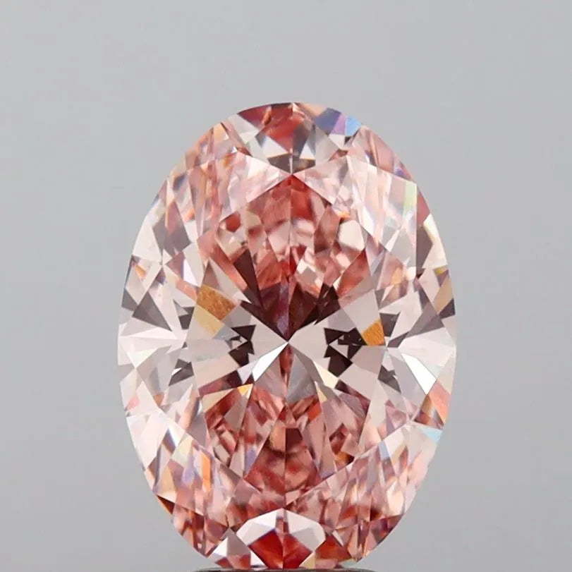 4.04ct Oval Lab Grown Diamond (Colour Fancy Intense Pink, Clarity VS1, IGI Certified)