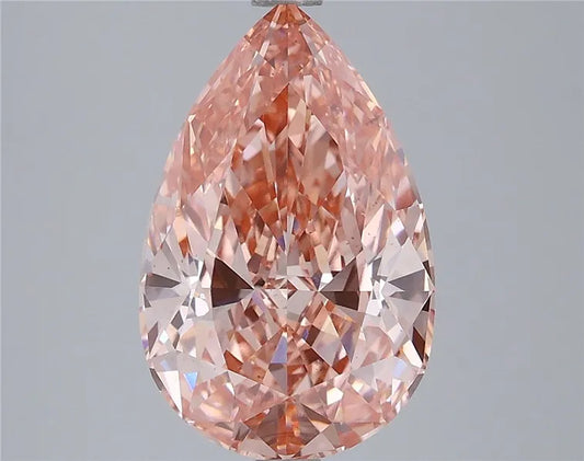 4.04ct Pear Lab Grown Diamond (Colour Fancy Vivid Pink, Clarity VS1, IGI Certified)
