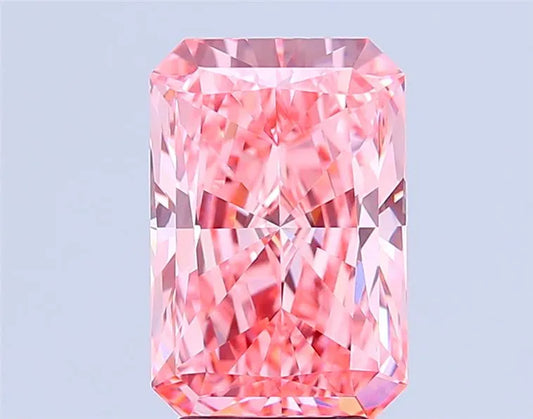 4.04ct Radiant Lab Grown Diamond (Colour Fancy Vivid Pink, Clarity VVS1, IGI Certified)
