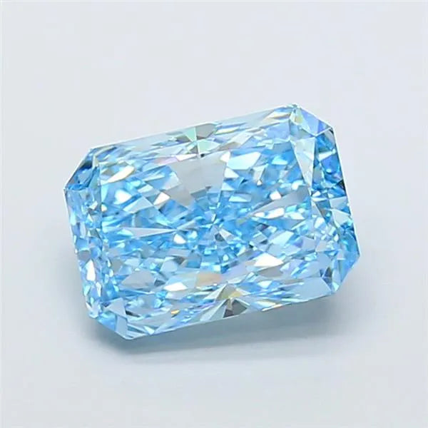 4.05ct Radiant Lab Grown Diamond (Colour Fancy Vivid Blue, Clarity VVS2, IGI Certified)