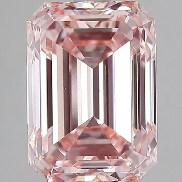 4.09ct Emerald Lab Grown Diamond (Colour Fancy Intense Pink, Clarity VS2, IGI Certified)