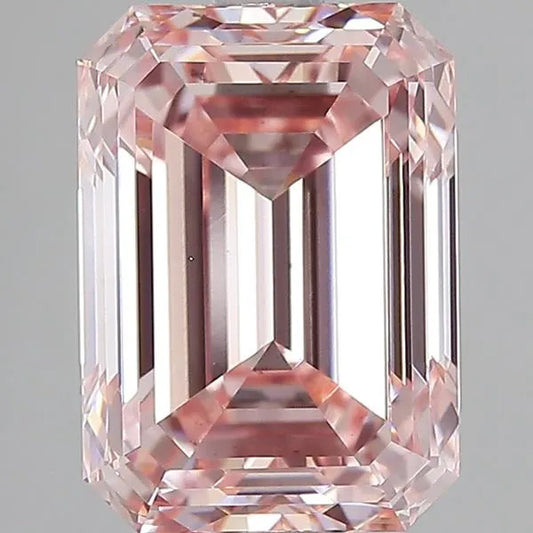 4.09ct Emerald Lab Grown Diamond (Colour Fancy Intense Pink, Clarity VS2, IGI Certified)