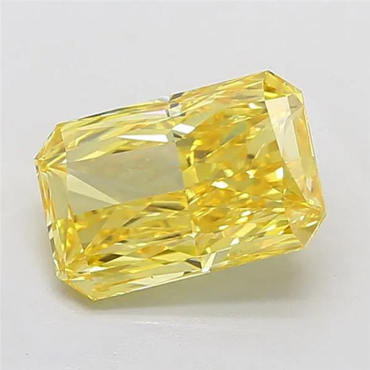 4.09ct Radiant Lab Grown Diamond (Colour Fancy Vivid Yellow, Clarity VVS2, IGI Certified)