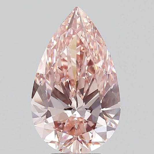 4.55ct Pear Lab Grown Diamond (Colour Fancy Intense Pink, Clarity VS1, IGI Certified)