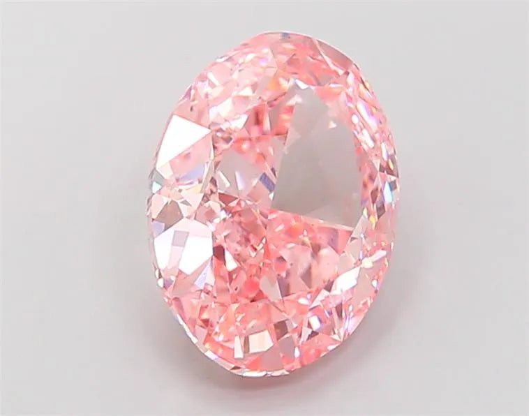 4.84ct Oval Lab Grown Diamond (Colour Fancy Vivid Pink, Clarity VS1, IGI Certified)