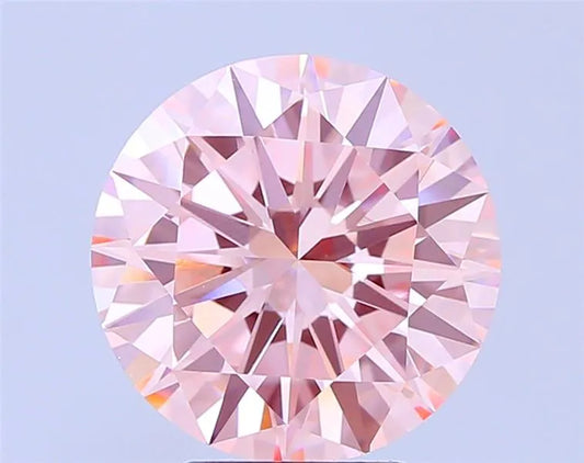 5.00ct Round Lab Grown Diamond (Colour Fancy Intense Pink, Clarity VVS2, Cut EX, IGI Certified)