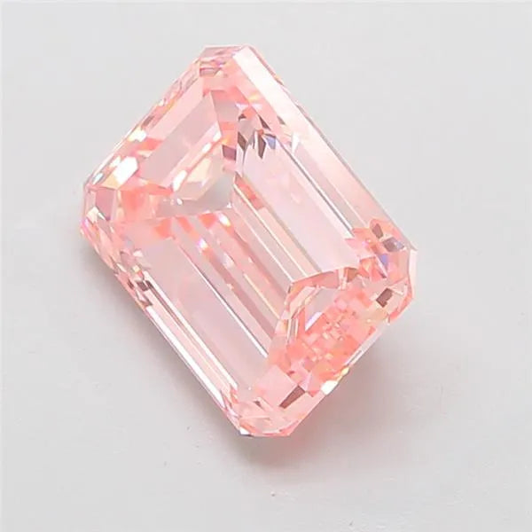 5.01ct Emerald Lab Grown Diamond (Colour Fancy Vivid Pink, Clarity VVS2, IGI Certified)