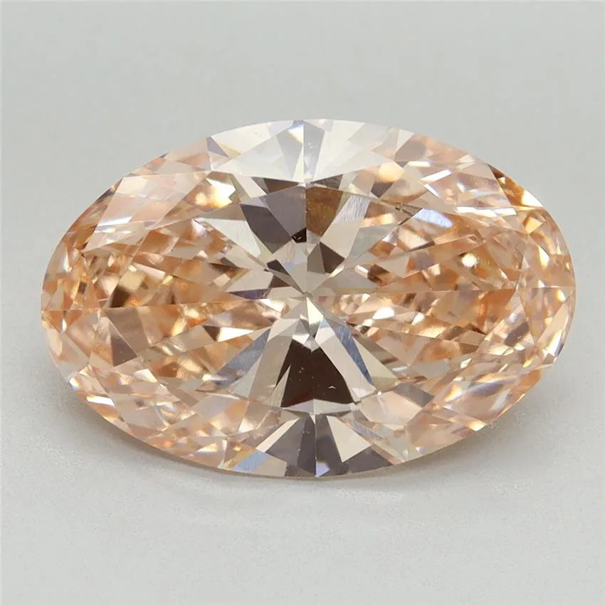 5.02ct Oval Lab Grown Diamond (Colour Fancy Vivid Orange, Clarity VS1, IGI Certified)