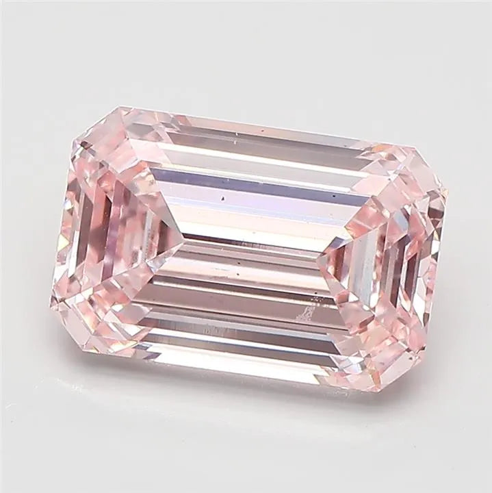 5.04ct Emerald Lab Grown Diamond (Colour Fancy Intense Pink, Clarity VS2, IGI Certified)
