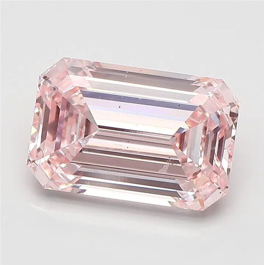 5.04ct Emerald Lab Grown Diamond (Colour Fancy Intense Pink, Clarity VS2, IGI Certified)