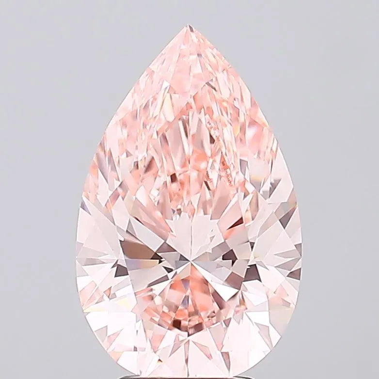 5.05ct Pear Lab Grown Diamond (Colour Fancy Intense Pink, Clarity VVS2, IGI Certified)