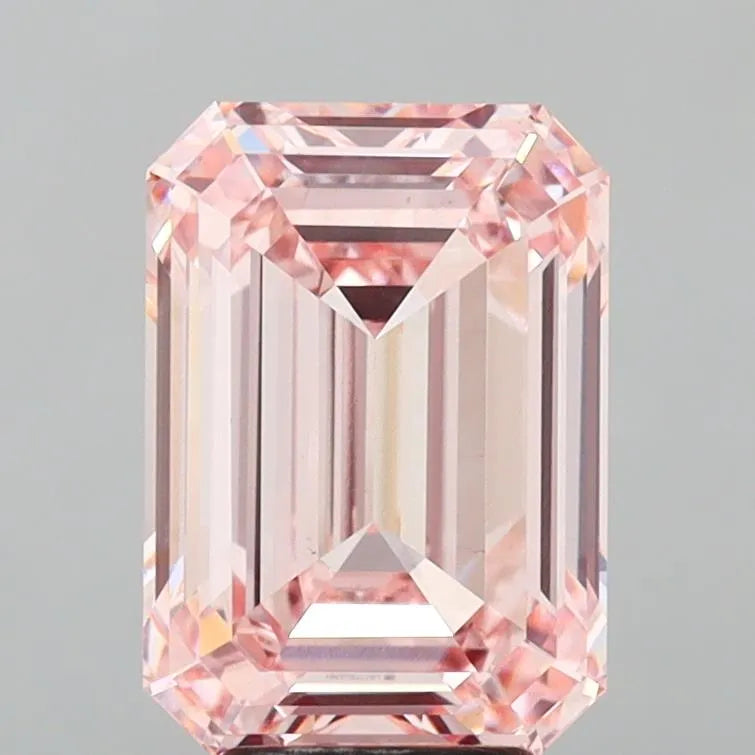 5.06ct Emerald Lab Grown Diamond (Colour Fancy Intense Pink, Clarity VS1, IGI Certified)