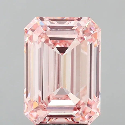 5.06ct Emerald Lab Grown Diamond (Colour Fancy Intense Pink, Clarity VS1, IGI Certified)