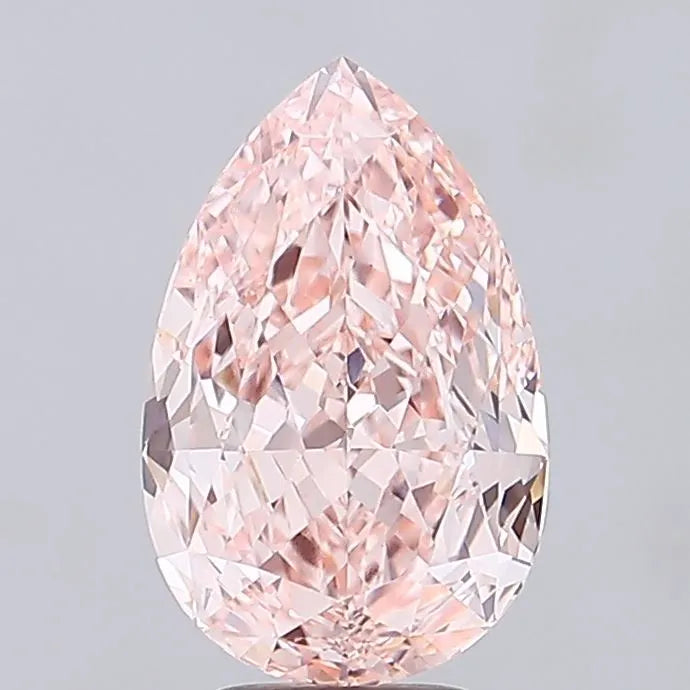 5.11ct Pear Lab Grown Diamond (Colour Fancy Intense Pink, Clarity VVS2, IGI Certified)