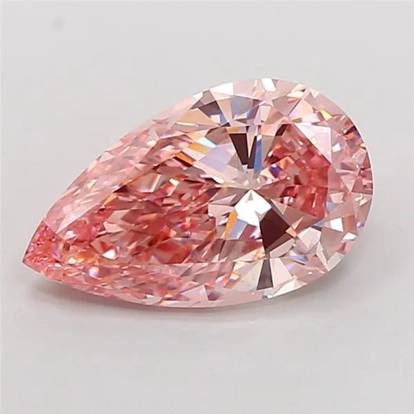 5.11ct Pear Lab Grown Diamond (Colour Fancy Vivid Pink, Clarity VS1, IGI Certified)