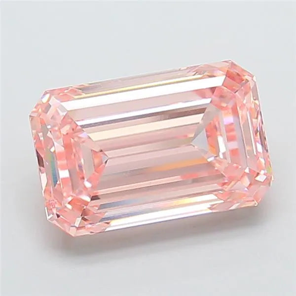 5.18ct Emerald Lab Grown Diamond (Colour Fancy Intense Pink, Clarity VVS2, IGI Certified)