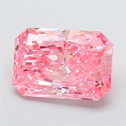 5.23ct Radiant Lab Grown Diamond (Colour Fancy Vivid Pink, Clarity VS1, IGI Certified)