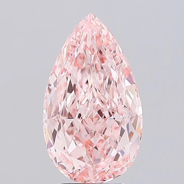 5.27ct Pear Lab Grown Diamond (Colour Fancy Vivid Pink, Clarity VS1, IGI Certified)