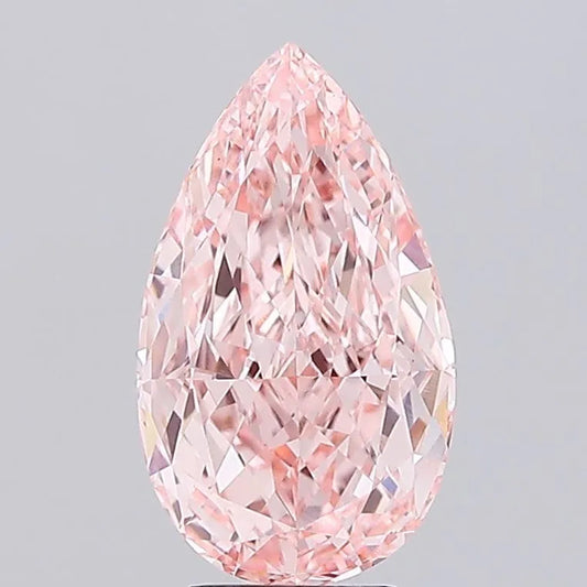 5.27ct Pear Lab Grown Diamond (Colour Fancy Vivid Pink, Clarity VS1, IGI Certified)