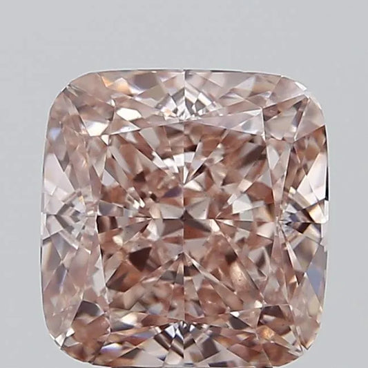 6.02ct Cushion modified Lab Grown Diamond (Colour Fancy Intense Brownish Pink, Clarity VS2, IGI Certified)